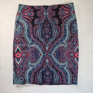 Adrianna Papell Purple Floral Pencil Skirt size 10 Jam Color